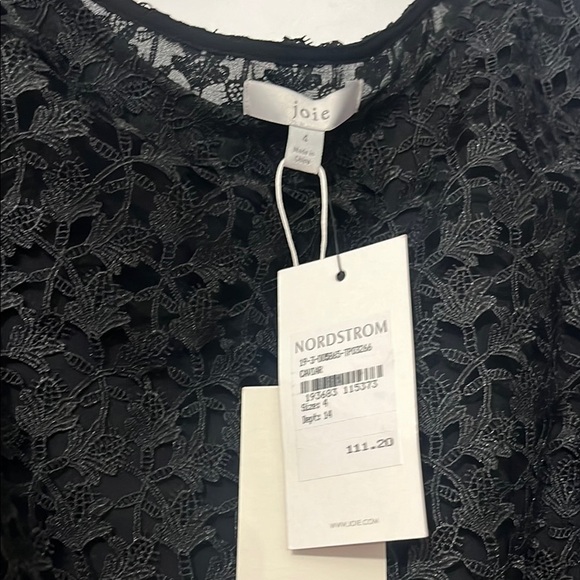 Joie from Nordstrom Black‎ Lace Puff Sleeve Top Small - Picture 2 of 10